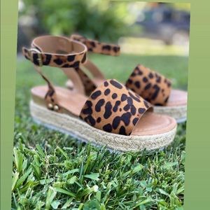 Miranda leopard sandals